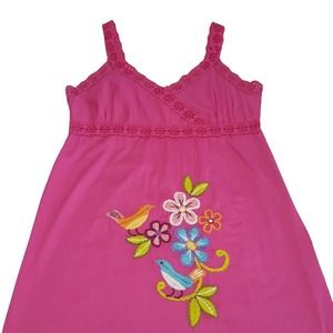GAP Kids faux wrap eyelet embroidered bird floral sundress
